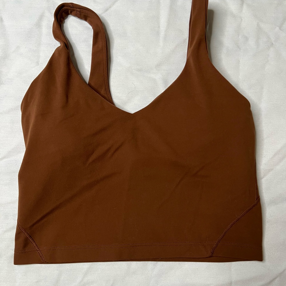 Lululemon Align Cropped Tank Top Java Size 4 - image 1